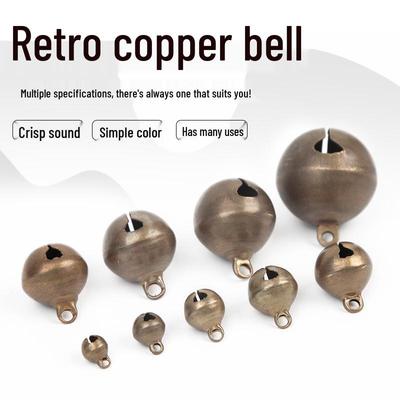 Handgefertigter Retro-Kupferglocken-Anhänger für DIY-Schmuck & Haustier-Accessoires