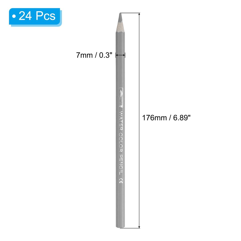 PATIKIL Colored 24 Pencils for and Silver Water-Soluble Pencils, Water-Soluble Blending, Coloring, Sketching, Painting,