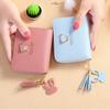 Tassel Pendant Credit ID Card Bank Card PU Leather Short Wallet Coin Purse Bear Wallet Card Holder