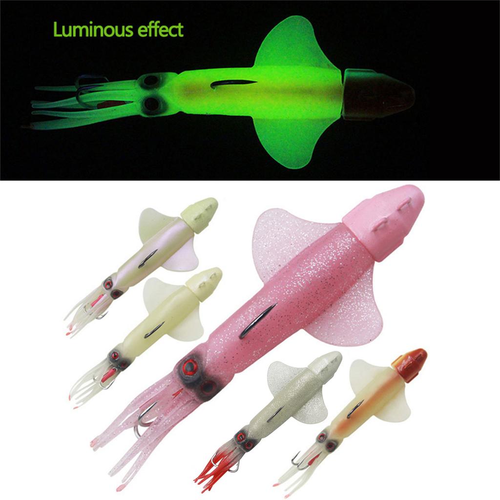 Angeln Tintenfisch Röcke Oktopus Köder Leuchtende Weiche Angelköder Salzwasser Schleppköder Kunstköder Angelausrüstung