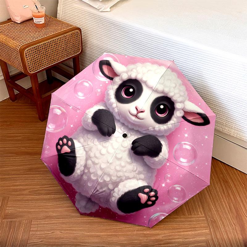 Black white animals Pattern Pattern New Style Umbrella, 1 Piece Automatic Folding Umbrella, Portable Travel Umbrella, Outdoor Umbrella, Birthday Gift
