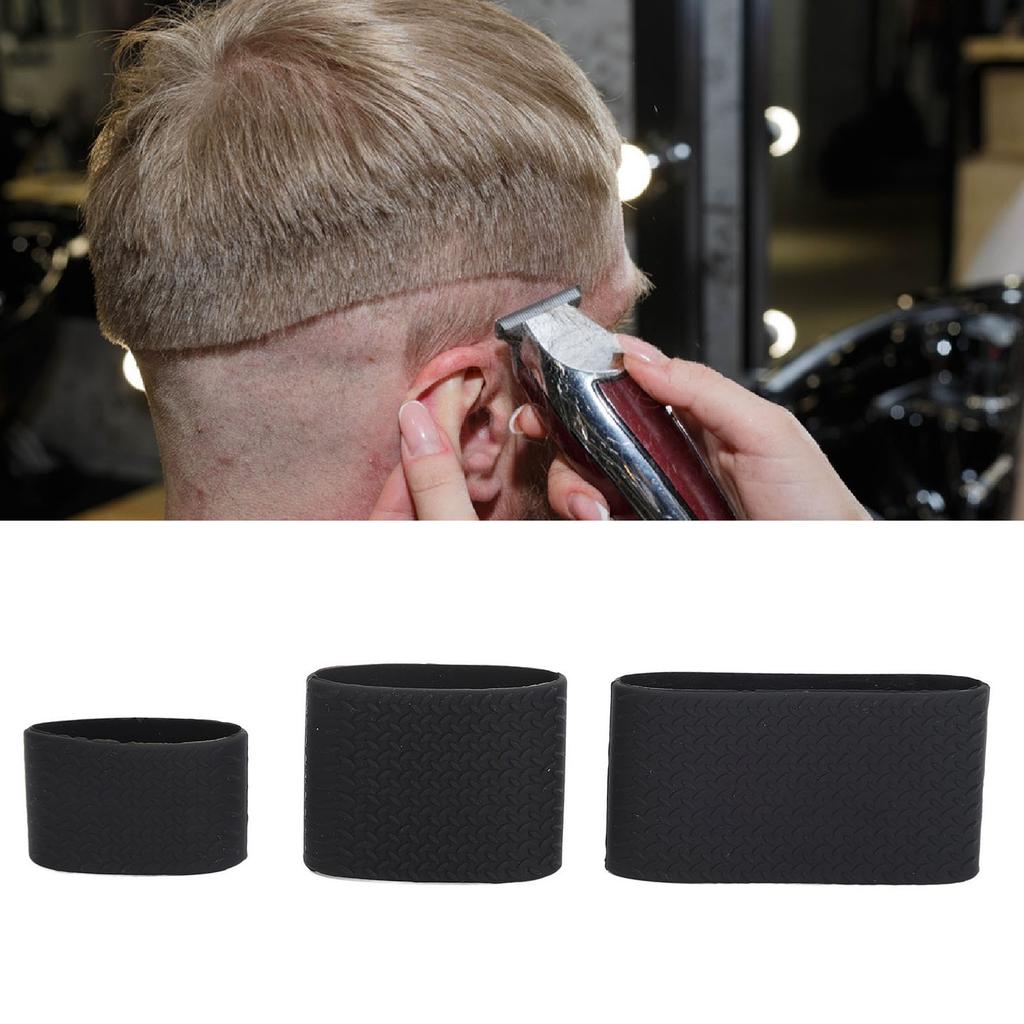 3pcs Clipper Bands Heat Resistant Anti Slip Silicone Clipper Elastic Bands for Barber Shop