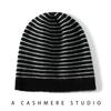 Cashmere knitted hat women's striped hat fashion street bag hat wool hat casual versatile Europe and America