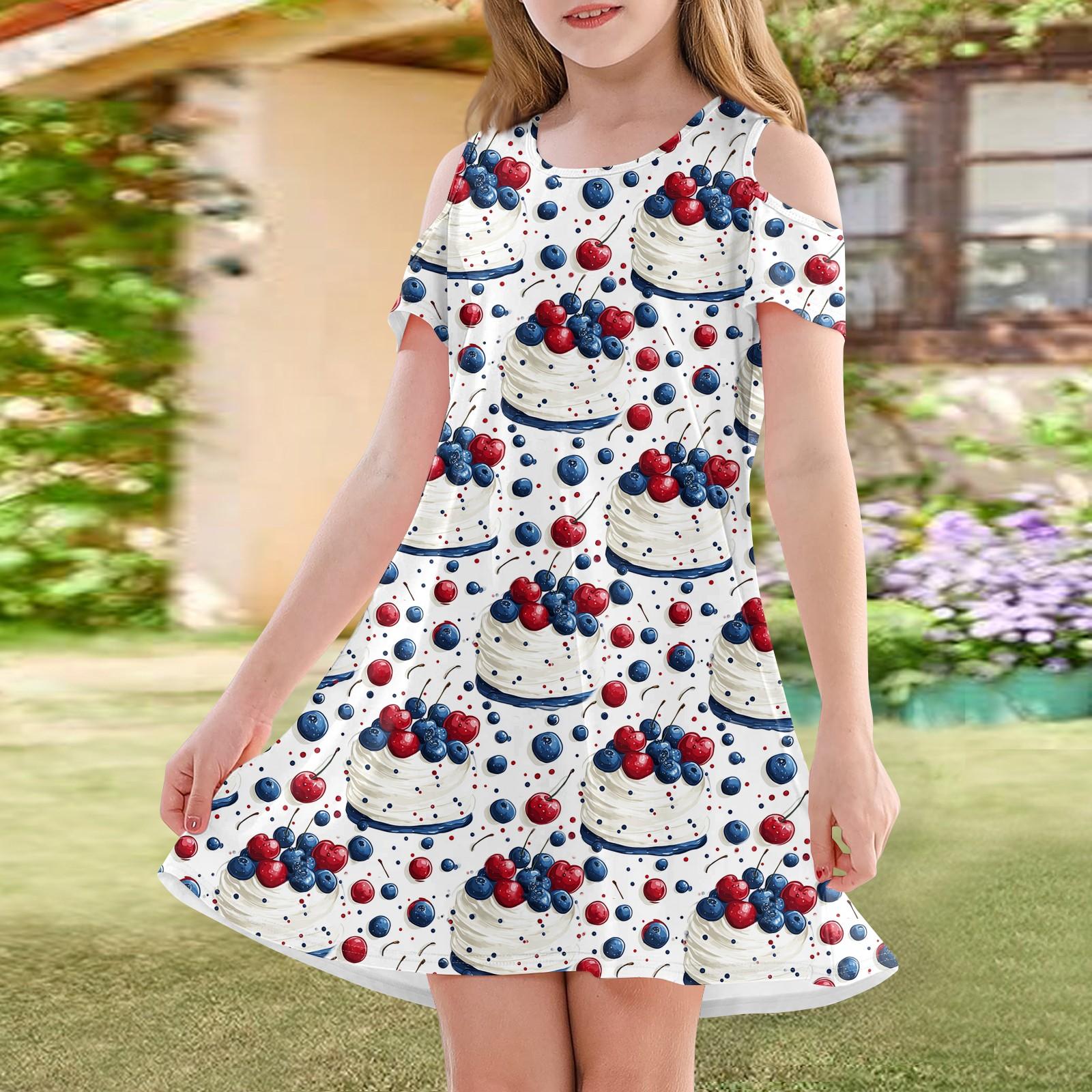 

Платье А-силуэта для девочек - летнее повседневное платье без рукавов для малышей 120