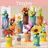 Building Block Model Toy Sunflower Plum Biosom Simulate Flower Potted Plant