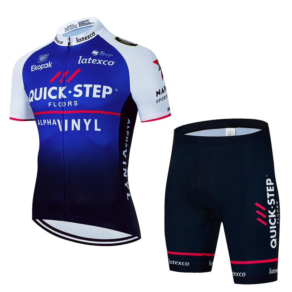 Tuta da Ciclismo Quick Step Team Edition Manica Corta Estate Mountain Bike Ciclismo su Strada Maglia Tour De France
