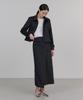 Illoje Asymmetrical Belt Wool Skirt (Charcoal)