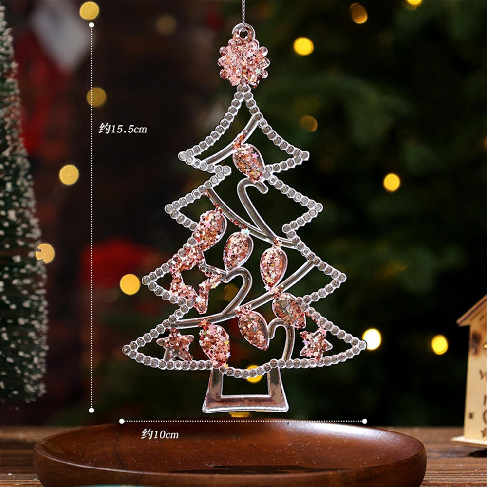 Acrylic Acrylic Snowflake Icicle Ornaments White Lifelike Drop Pendants Crystal Christmas Deer Pendant Xmas Tree New Year 2025
