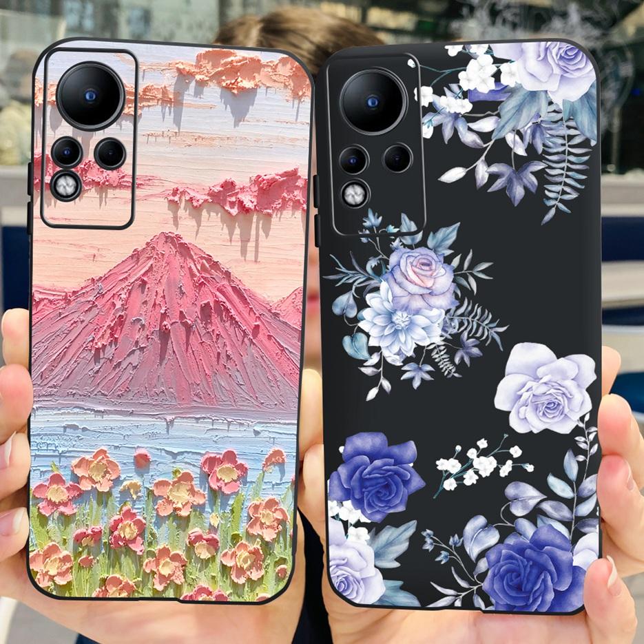 For Infinix Note 11 Case X663 X663B Stylish Painted Back Cover 6.7'' Shockproof Phone Case For Infinix Note 11 Note11 Soft Shell