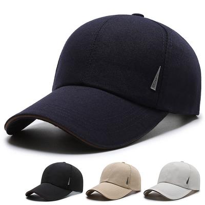 New Men's Baseball Cap Canvas Cap Solid Color Versatile Sun Cap Fishing Cap Private Casual Hat