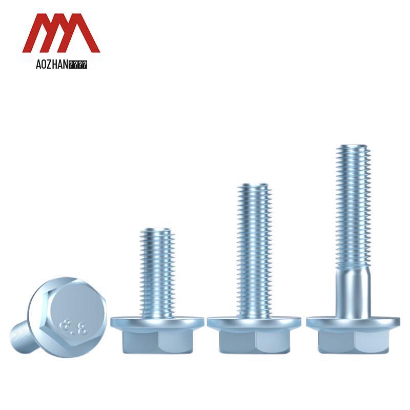Aozhan Industrial GB5787 Carbon Steel Zinc Plated Hex Flange Bolts