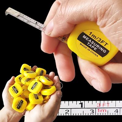 Mini Retractable Tape Measure Keychain Portable Sewing Ruler Measuring Tool 1M 2M Clear Scale Inch Centimeter Travel Household