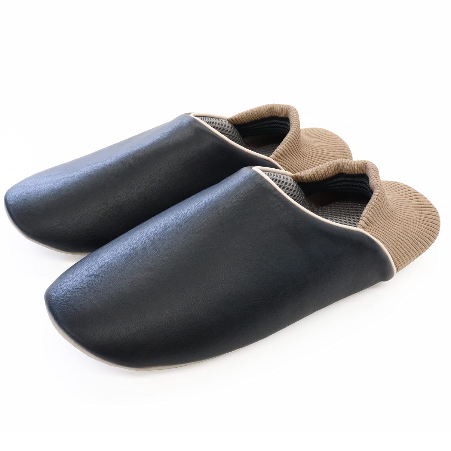 

Тапочки для предотвращения стихийных бедствий в помещении Babouche Room Shoes, защитные тапочки размера L, черные [Okumura]