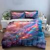 Colorful feather with sparkles. Bedding sets Duvet cover sets Duvet covers Pillowcases(1 * Duvet Cover 2 * Pillowcases without duvet insert)