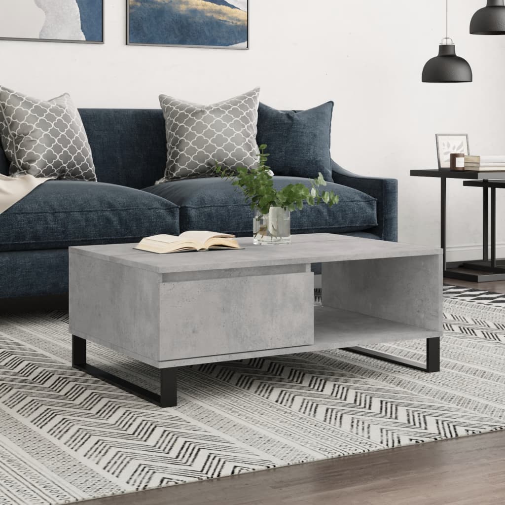 Coffee Table Concrete Grey 90 x 60 x 35 cm Engineered Wood