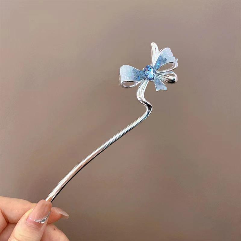 1ks Klasická čínská vlasová ozdoba Motýl Květina Ručně vyráběná Vlasová jehlice Vhodná pro denní sváteční nošení Elegantní dámská vlasová sponka