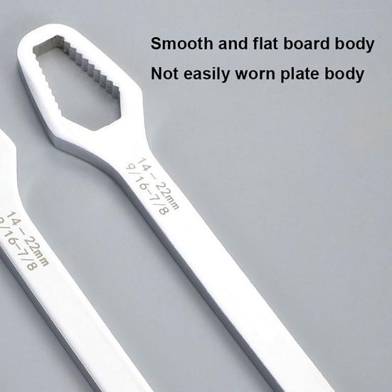 Universal Double Ended Wrench Automotive Bicycle Maintenance Plumbing Wrench 8-22mm Self-Tightening Adjustable Spanner