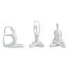 DYS 3Pcs Abstract Yoga Figure Sculpture Set, Hollow Dancer with Glossy Gold Matte Silver Black Nude Finish, Modern Desktop Decor for Bedroom