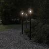 VidaXL Lampadaires d'extérieur 3 pcs noir 120 cm acier inoxydable, éclairage au sol d'extérieur, éclairage au sol de jardin, 4006388