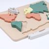 Non-Toxic Baby Montessori Learning Educational Math Toy World Map Puzzle Toys Matching Toy Soft Silicone Toy For Kids Children Accessories