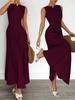 Europe and the United States Popular Women's Clothing New Sleeveless Elegant Pleated Dress