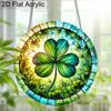 Acrylic Four-Leaf Clover Suncatcher Stained Glass Effect Window Hanging Ornament St. Patrick's Day Gifts