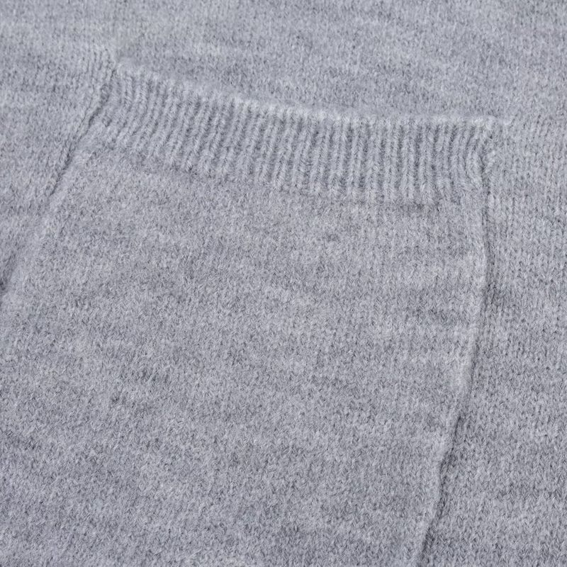 Za Autumn New Women Clothes 2025 Western Style Versitile Fashion Simple Curling Knitted Top Shorts Set