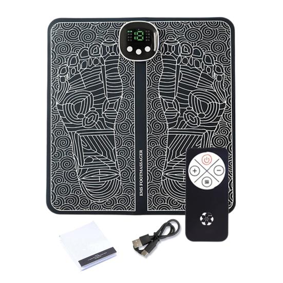 EMS Foot Massager 8 Massage Modes 19 Intensity Levels Auto Power-Off USB Rechargeable Remote Control Muscle Relaxation Electronic Feet Stimulator