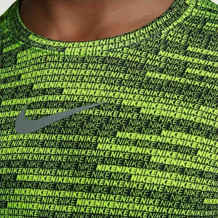 Nike Color Block Brand Logo Pullover Long Sleeve Sweatshirt Kids Sweatshirt Green 856133-702