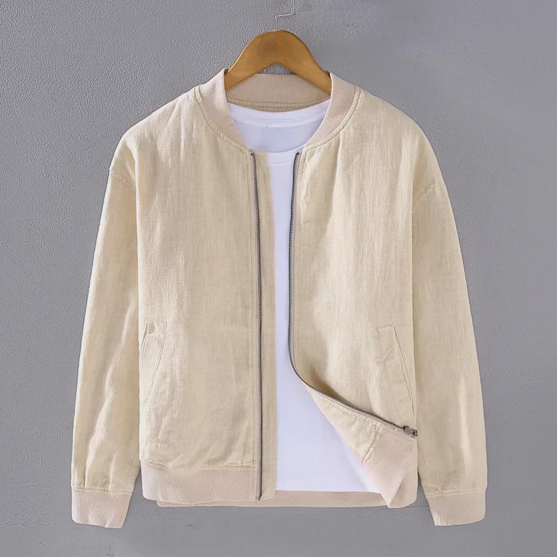 G150 Men's Retro Japanese Ramie Jacket - Autumn Casual Loose Fit