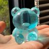 1/4Pcs Mini Clear Bear Squeeze Toy Stress Relief Sitting Bear Sensory Toy Anxiety Relieving Sugar Stress Ball Focus Aid Decompression Animal Toy