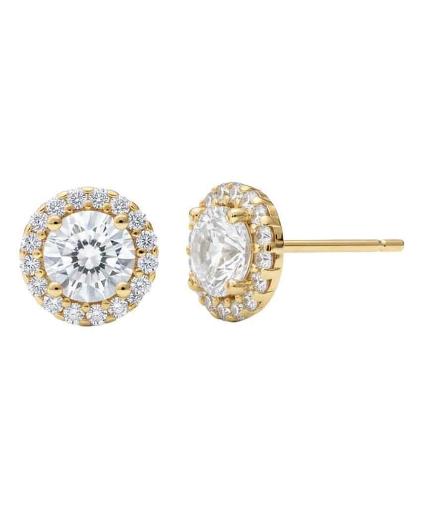 Alleun Silver 925 Cubic Round Bold Silver Earrings