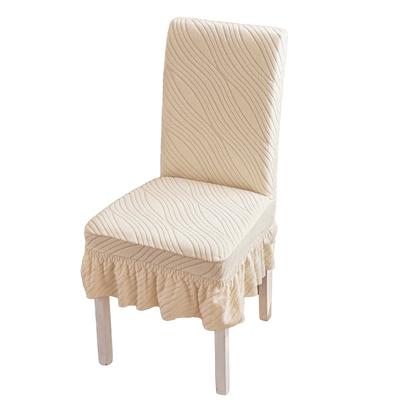 Jacquard Dining Chair Cover Waterproof Elastic Stretch Chair Cushion Cover Solid Color Parson Chair Slipcovers Home Dining