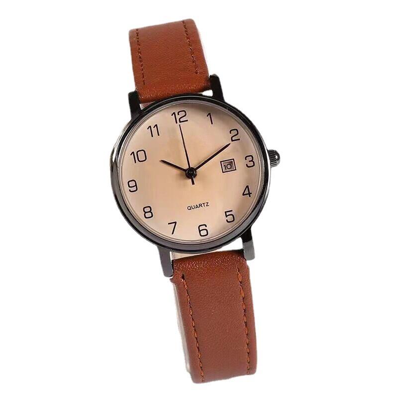 Retro Digital Calendar Watch Female Minimalist Mori Junior High School Primary School Student Civil Servant Examination Belt Female Watch