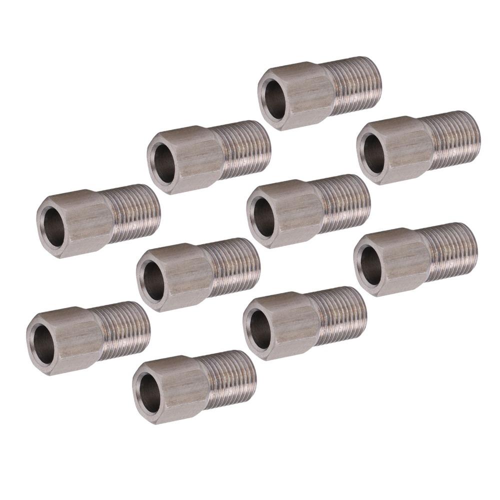 10pcs Stainless Steel Hydraulic Brake Hose Compression Nut for Disc Brake Assembly