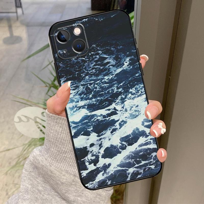 Blue Ocean Waves Sea Case For iPhone 17 Pro Max 16 15 13 12 11 14 Pro Max Plus 13 12 Mini 16e 17 Air Back Cover