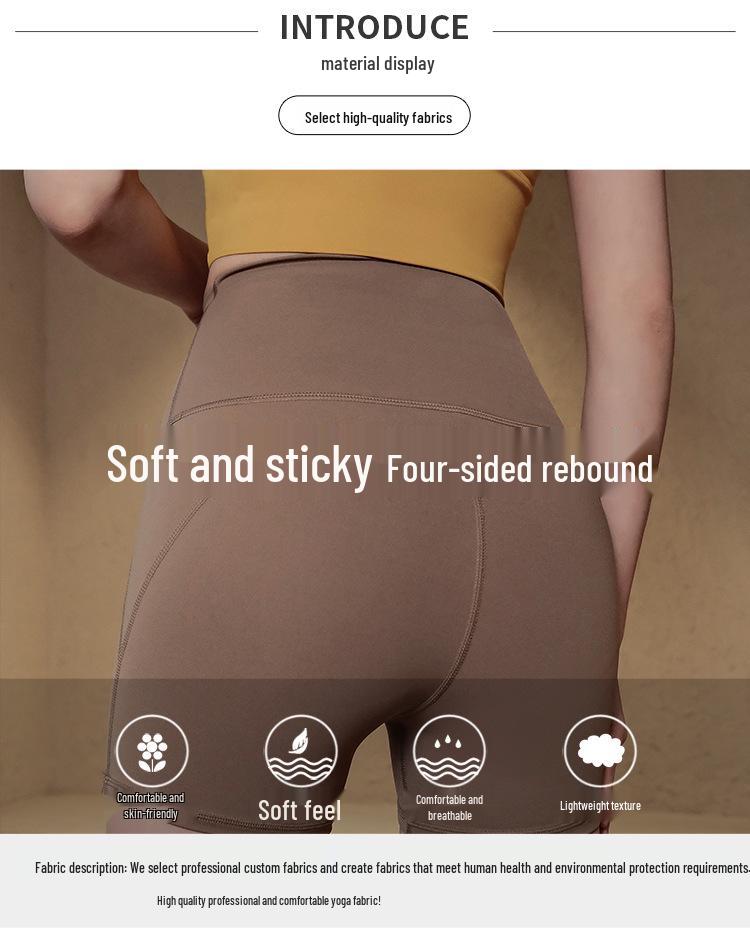 Women's High-Waist Breathable Yoga Shorts - Hip Lift & Anti-Exposure Design