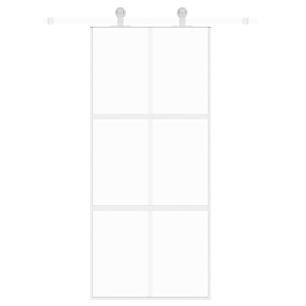 Sliding Door, Gold, 90X205 Cm, Tempered Glass And Aluminum