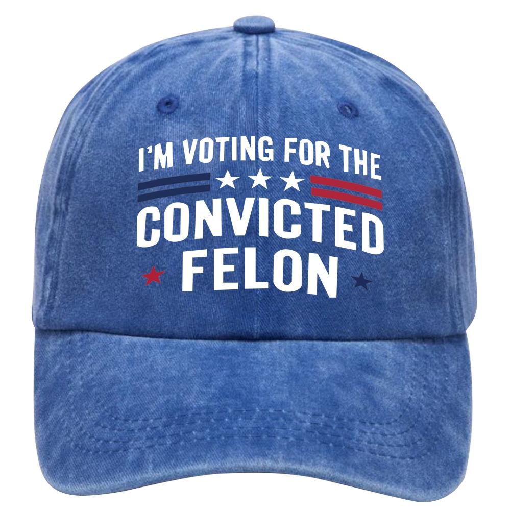 

Модная бейсболка Кепка Трампа с козырьком Дышащие забавные кепки дальнобойщика Я голосую за осужденного преступника за рыбалку Велоспорт сапфир синий