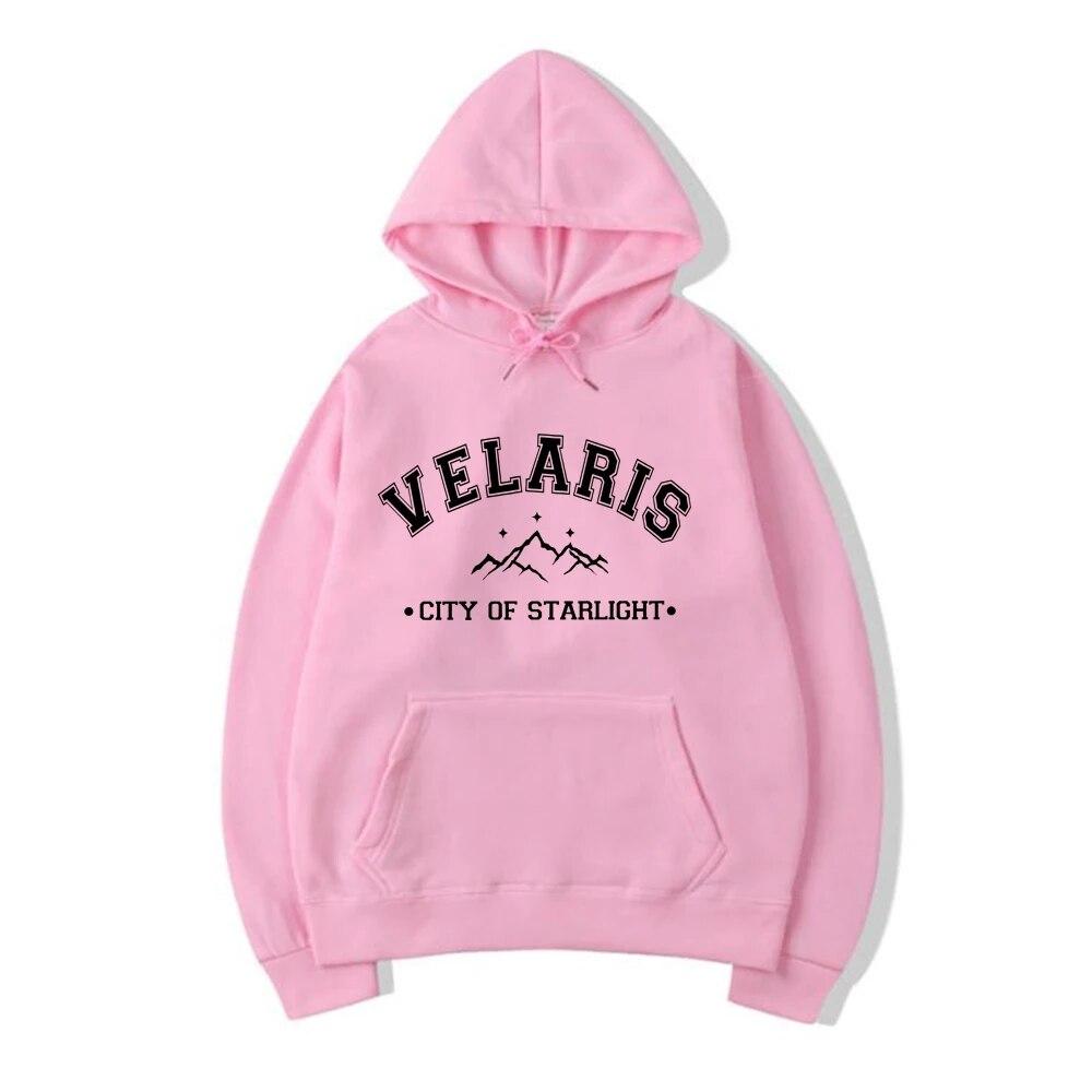 Velaris City of Starlight Mikina SJS Mikiny s kapucí Night Court Unisex Mikiny Knižní dárek Dámské Grafické Pulovry Topy Unisex