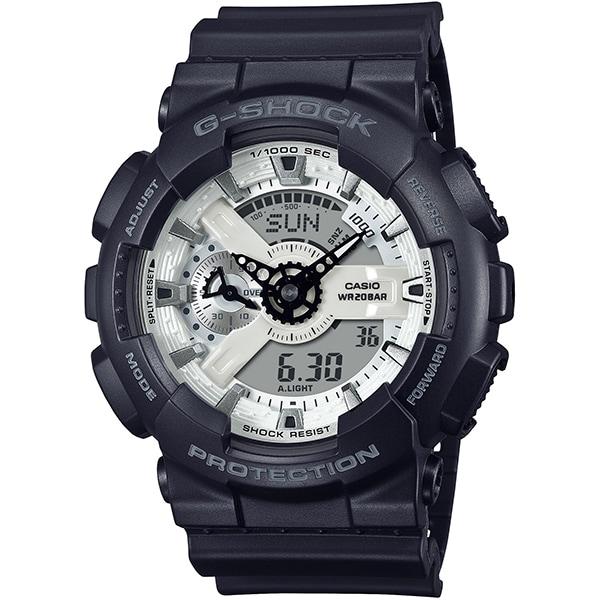 

CASIO Men s G-SHOCK GA-110WD-1AJF [G-SHOCK Black and brilliant white Series] Round Watch Black