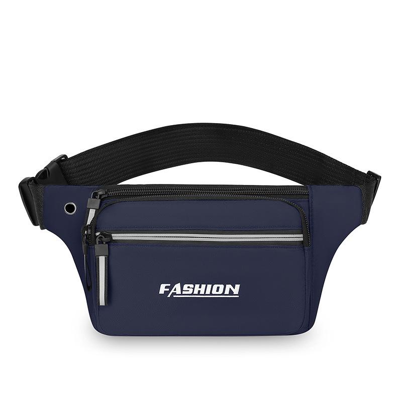 Sports Mobile Phone Waist Bag Large Capacity Unisex Crossbody Chest Bag темно-синий