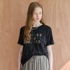 ShorT Sleeve T shirT Beads leTTering Embroidery Lace zf08qT023na