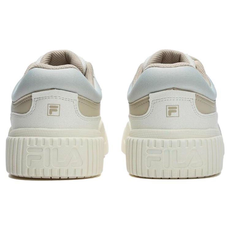 Fila Blocks Fabric Comfortable Low-Top Skate Shoes Women Sneaker Gray White F12W312209FOS