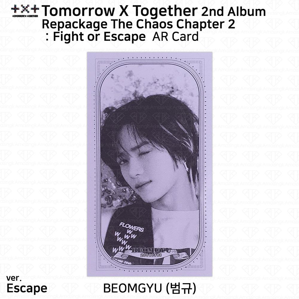 

TXT 2-й альбом в переиздании. Фотокарточка «Хаос. Глава 2. Борьба или бегство» Открытка Beomgyu - AR Card (E ver.