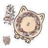 135pcs Cat-shaped Wooden Jigsaw Puzzle Unique Irregular Puzzle Pieces Game Birthday Xmas Gifts for Cat Lovers Home Decorations