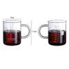 Transparent Coffee Mug Heat-resistant Tea Cup Drinkware Glass Graduated Cup  Juice