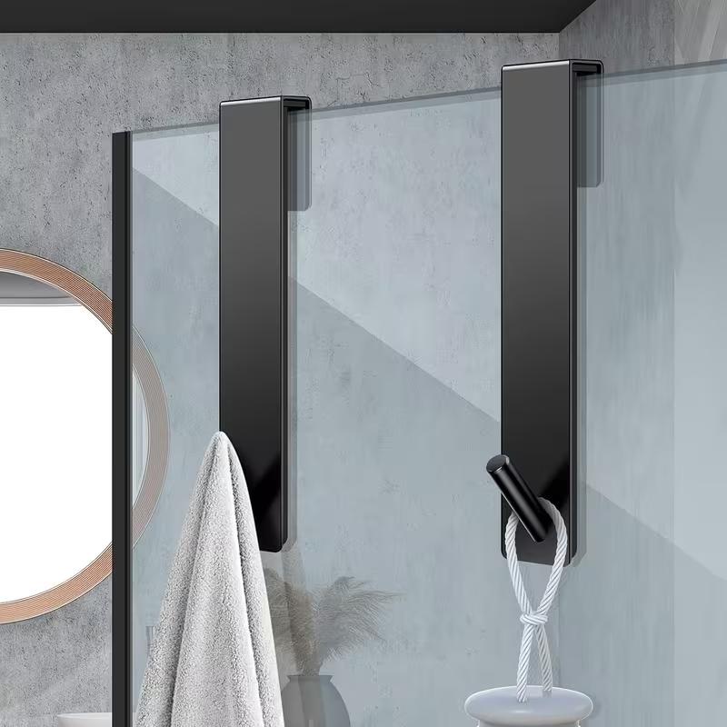 2 Pezzi Acciaio Inossidabile Sopra Porta Doccia Porta Doccia Posteriore Porta Asciugamani Doccia Forma a S Ganci Porta Accappatoio Bagno
