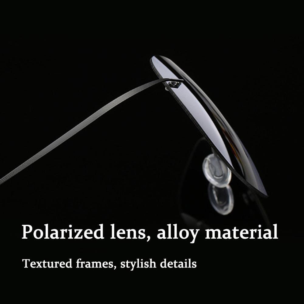 Polarized UV Protection Lightweight Comfortable Durable High Quality No Rim Low Light Visual Male Female Sun Glasses