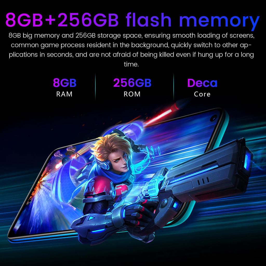 7,5palcový HD+ME10 MTK6799 Mobilní telefony 8GB RAM 512GB ROM 8MP+16MP Smartphone